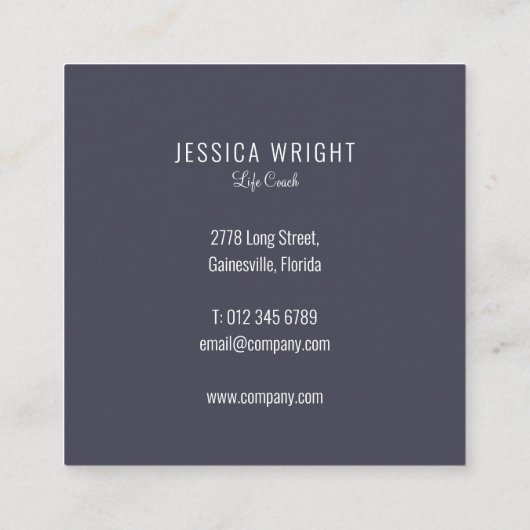 Natuurlijke Strand Pebble Heart Vierkante Visitekaartje (Achterkant)