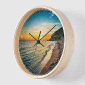 Natuurlijke strand scène met Italiaanse zonsonderg (Hoek)