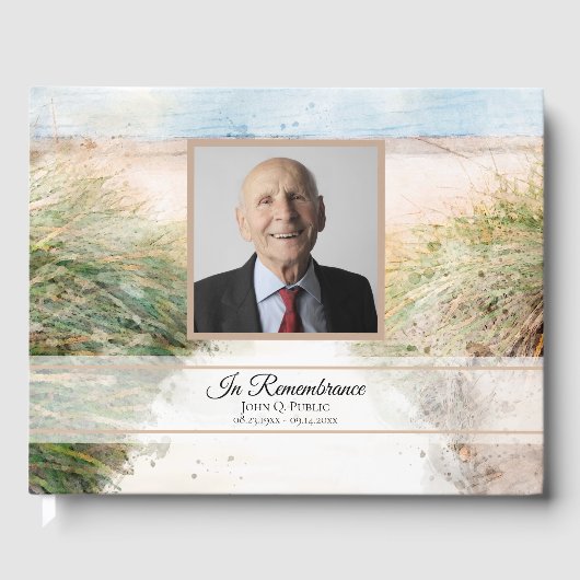 Natuurlijke Strand Viering van het Leven Begrafeni Gastenboek (Voorkant)