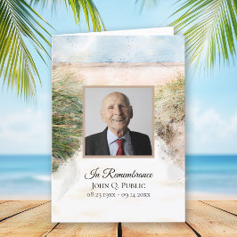 Natuurlijke strand Waterverf begrafenisdienst gevo Programma