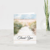 Natuurlijke strand Waterverf Sympathie Dank u Bedankkaart (Voorkant)