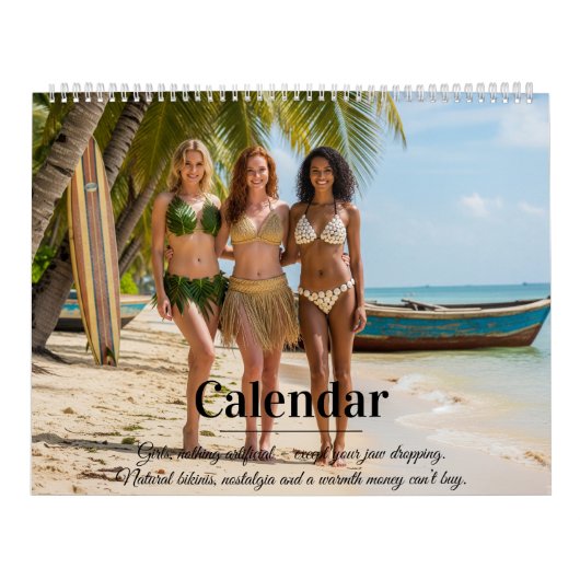 Natuurlijke strandkalender – Elegant & Speels Kalender (Hoes)