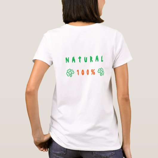 Natuurlijke T-shirt Natuur - aangepaste tekst (Achterkant)