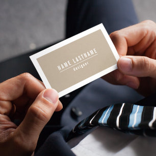 Natuurlijke Tan Cardboard Paper Kijk Visitekaartje