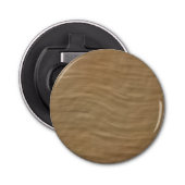 Natuurlijke Tan Sandstone Kijk achtergrond Button Flesopener (Voorkant)