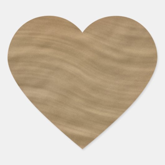 Natuurlijke Tan Sandstone Kijk achtergrond Hart Sticker (Voorkant)