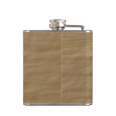 Natuurlijke Tan Sandstone Kijk achtergrond Heupfles (Achterkant)