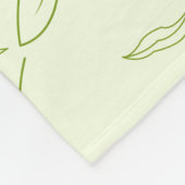 Natuurlijke Tea Leaf Mint Green Naadloos Patroon Fleece Deken (Hoek)