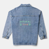Natuurlijke tekst jeans denim jacket (Achterkant)