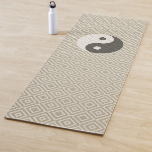 Natuurlijke textuur Yin Yang Boho Style Yogamat
