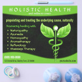 Natuurlijke Therapie Groene Caduceus Symbool Horiz Flyer (Enkel)