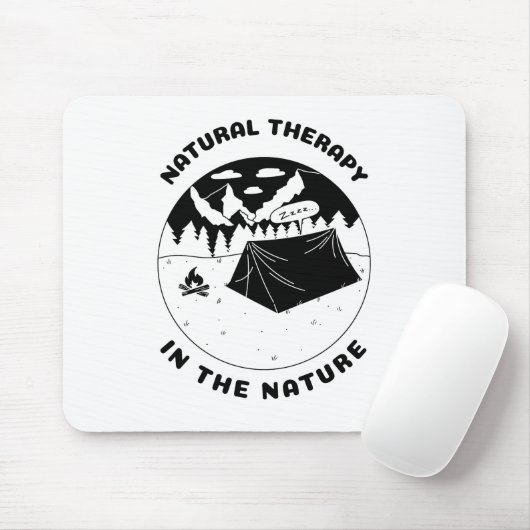 Natuurlijke therapie in de natuur muismat (Met muis)