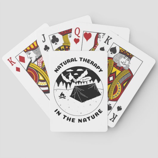 Natuurlijke therapie in de natuur pokerkaarten (Achterkant)