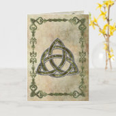 Natuurlijke Triquetra Kaart (Gele Bloem)