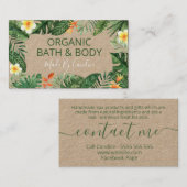 Natuurlijke Tropische Kraft Handmade Spa Bath & Bo Visitekaartje (Voorkant / Achterkant)