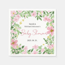 Natuurlijke Tuin Baby Shower Papieren Servet