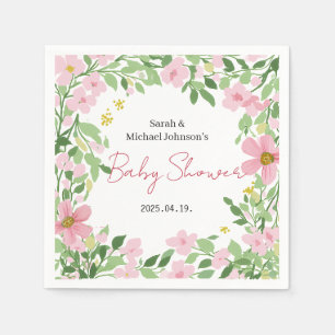 Natuurlijke Tuin Baby Shower Papieren Servet