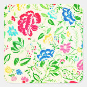  Natuurlijke Tuinbloemen - Kunst Vierkante Sticker (Voorkant)