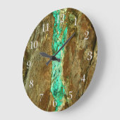 Natuurlijke turkooisader in bruine steen grote klok (Hoek)
