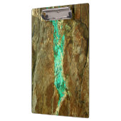 Natuurlijke turkooisader in bruine steen klembord (Links)
