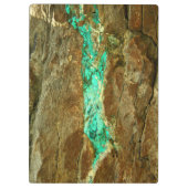 Natuurlijke turkooisader in bruine steen klembord (Achterkant)