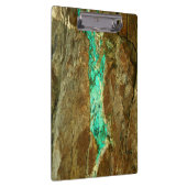 Natuurlijke turkooisader in bruine steen klembord (Rechts)