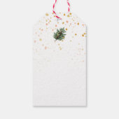 Natuurlijke Vakantie Pine Rustieke Krans Kerstmis Cadeaulabel (Achterkant)