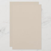 Natuurlijke vaste Linnkleur Briefpapier (Voorkant / Achterkant)