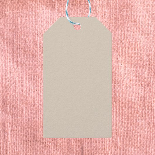 Natuurlijke vaste Linnkleur Cadeaulabel