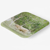 Natuurlijke Vegan Koe Papieren Bordje (Gebogen)