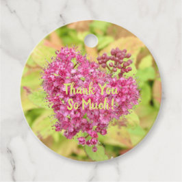 Natuurlijke ventilatorhartslag - doorboord met een bedankjes labels