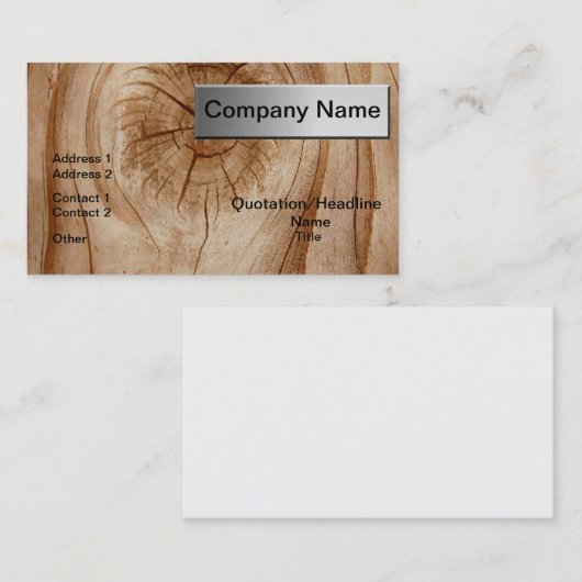 Natuurlijke Visitekaartjes van hout (Voorkant / Achterkant)