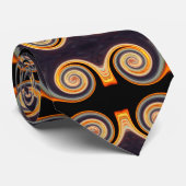 Natuurlijke Vivid Sunset Swirls Stropdas (Opgerold)