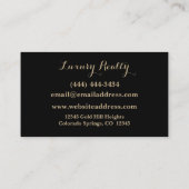 Natuurlijke voel Visitekaartje van de makelaar van (Achterkant)