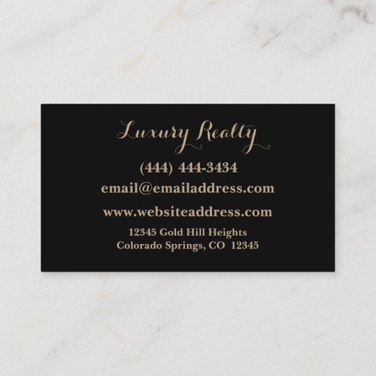 Natuurlijke voel Visitekaartje van de makelaar van (Achterkant)