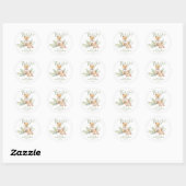 Natuurlijke Vreugde Vos Baby Shower Ronde Sticker (Vel)
