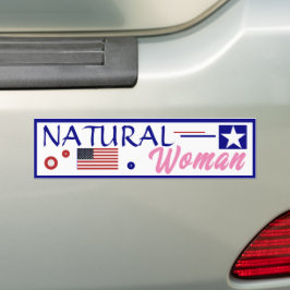 Natuurlijke vrouw bumpersticker