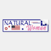 Natuurlijke vrouw bumpersticker (Voorkant)