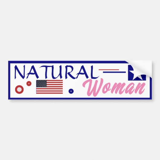 Natuurlijke vrouw bumpersticker (Voorkant)