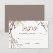 Natuurlijke Waterverf Droge kruiden met een rustig RSVP Kaartje (Voorkant / Achterkant)
