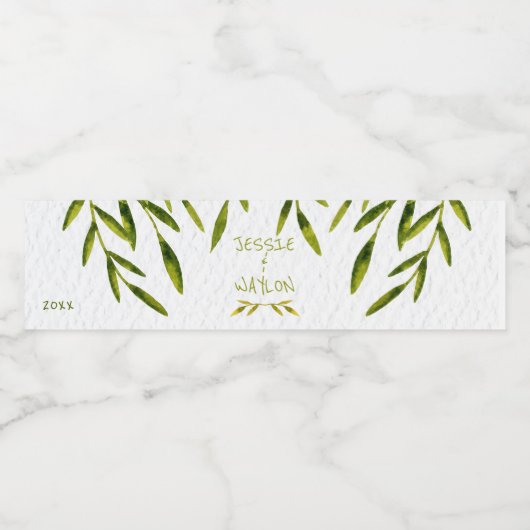 Natuurlijke, Waterverf Waterfles Etiket (Enkel label)