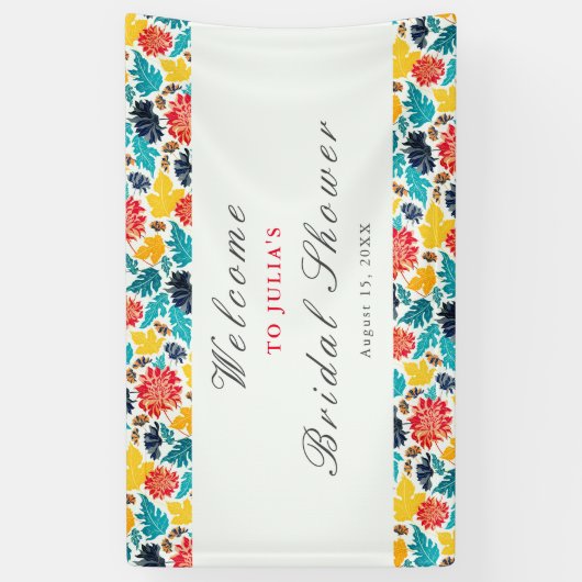 Natuurlijke Waterverf Zonnebloemen Vrijgezellenfee Spandoek (Verticaal)