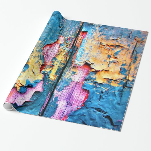 Natuurlijke Weathergevolgen Oude Boards 3D textuur Cadeaupapier (Uitgerold)