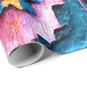 Natuurlijke Weathergevolgen Oude Boards 3D textuur Cadeaupapier (Rol Hoek)