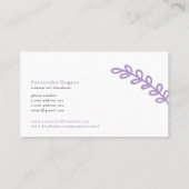 Natuurlijke Wellness Lavender Essential Oils Visitekaartje (Achterkant)