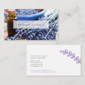 Natuurlijke Wellness Lavender Essential Oils Visitekaartje (Voorkant / Achterkant)