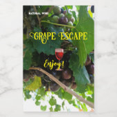 Natuurlijke wijndruiven Mini Wijn Etiket (Enkel label)