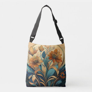 Natuurlijke wilde bloem arrangement gepersonalisee crossbody tas