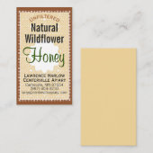 Natuurlijke wilde bloemen honing visitekaartje (Voorkant / Achterkant)
