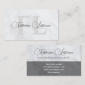 Natuurlijke witte marmeren oppervlakte kalligrafie visitekaartje (Voorkant / Achterkant)